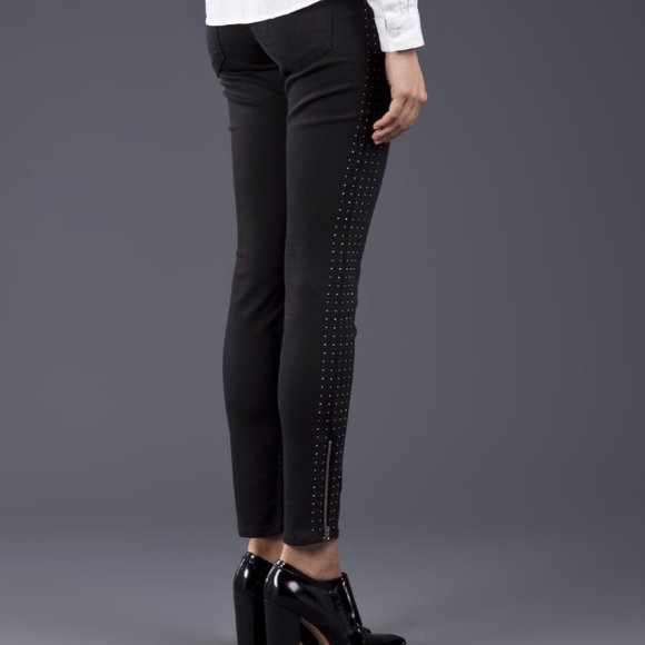 MOTHER The Ankle Zip Looker “Big Black Stud” Jeans - Size 27 - Picture 4 of 14